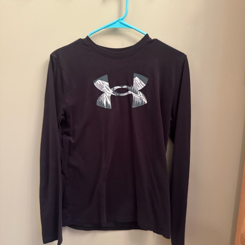 Under Armour Kids Black Long Sleeve Tee